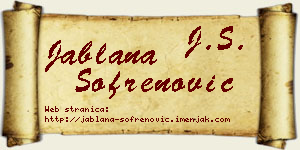 Jablana Sofrenović vizit kartica
